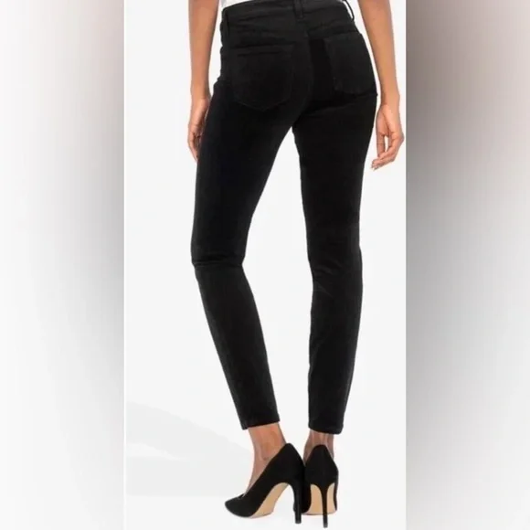 KUT from the Kloth Women's Black Diana Velvet Jeans VIV Toothpick Skinny size 2 - Picture 3 of 10